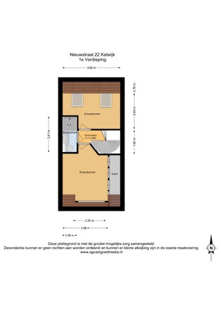 Floorplan - Nieuwstraat 22, 2223 BR Katwijk aan Zee